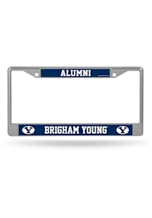 BYU Cougars Alumni Chrome License Plate Frame - Silver