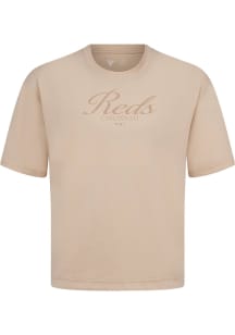 Levelwear Cincinnati Reds Brown Signature Knit Ethereal Short Sleeve Fashion T Shirt