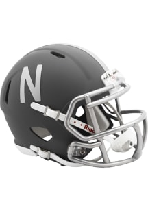 Grey Nebraska Cornhuskers Slate Speed Replica Alt Mini Helmet