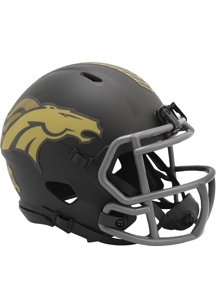 broncos youth football helmet Denver Broncos GREEN 2025 Speed Replica Mini Helmet