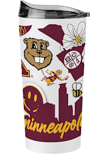 Logo Brands Minnesota Golden Gophers  Stainless Steel Tumbler -