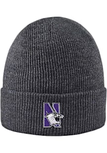 LogoFit Northwestern Wildcats Dark Grey North Pole Mens Knit Hat