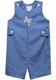 Vive La Fete Air Force Falcons Toddler Blue Gingham Overalls