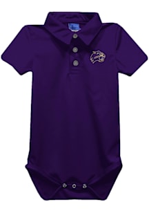 Vive La Fete Western Carolina Baby Purple Team Short Sleeve One Piece Polo