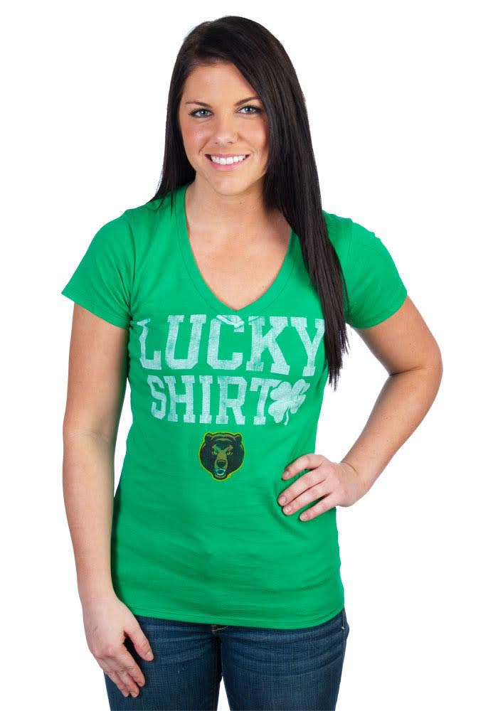 Baylor Bears Juniors Green Lucky Shirt V-Neck T-Shirt