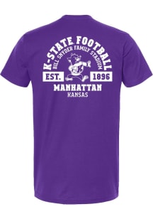 K-State Wildcats Purple Summit Sportswear Stripe The Stadium Short Sleeve T Shirt