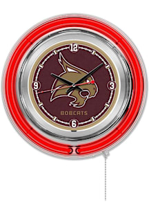 Texas State Bobcats Double Neon Wall Clock