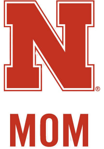 Red Nebraska Cornhuskers Mom Decal