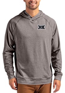 Cutter and Buck Big 12 Mens Black Adapt Knit Hood Long Sleeve Hoodie