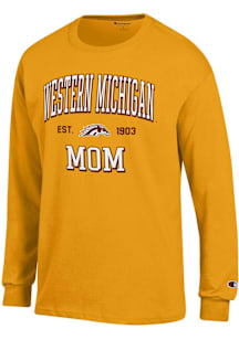 Champion Western Michigan Broncos Gold EST Date Mom Jersey Long Sleeve T Shirt