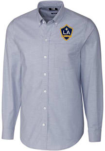 Cutter and Buck LA Galaxy Mens Light Blue Stretch Oxford Long Sleeve Dress Shirt