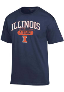 Illinois Fighting Illini Navy Blue Champion Pill Alumni Jersey Short Sleeve T Shirt