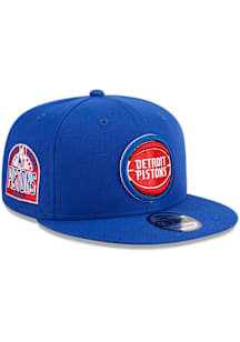 New Era Detroit Pistons Blue Evergreen Side Patch 9FIFTY Mens Snapback Hat