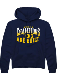 Mens Big Ten Navy Blue Rally Champs Arch Style Hooded Sweatshirt