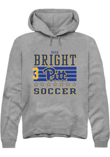 Maya Bright Rally Mens Grey Pitt Panthers NIL Striped Player Hood