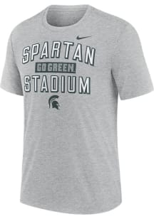 Michigan State Spartans Grey Nike Local Triblend Tee Short Sleeve Fashion T Shirt