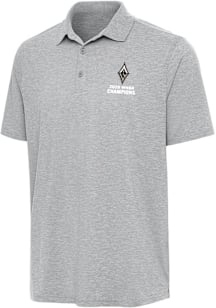Antigua Las Vegas Aces Mens Grey 2025 WNBA Finals Champions Par 3 Short Sleeve Polo
