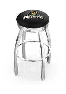 Wright State Raiders 3 Ring Chrome Seat Pub Stool -