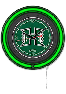 Hawaii Warriors Double Neon Wall Clock