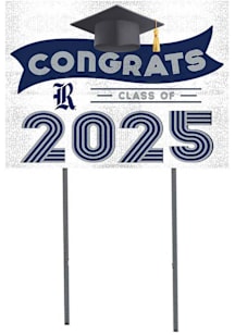 Rice Owls KH Sports Fan 18x24 Yard Sign with Stakes Class of 2025 Yard Sign - White