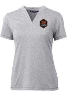 Cutter and Buck Houston Dynamo Womens Grey Forge Short Sleeve T-Shirt