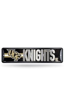 UCF Knights Primary 4x15 Metal Street Sign - Silver