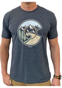 Colorado Charcoal Mountain Short Sleeve Fashion T Shirt