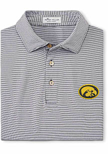 Iowa Hawkeyes Mens Charcoal Jubilee Short Sleeve Fashion Polo