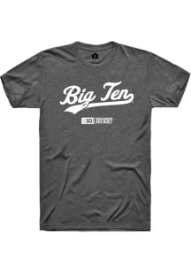 Big Ten Grey Rally Script Short Sleeve T Shirt