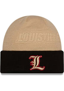 New Era Louisville Cardinals Brown DL Embossed Cuff Mens Knit Hat