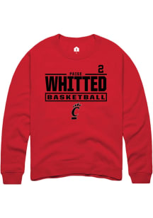Paige Whitted Rally Mens Red Cincinnati Bearcats NIL Stacked Box Player Crew