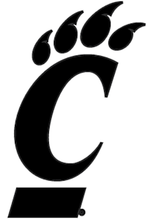 Cincinnati Bearcats Black Out Auto Decal - Black