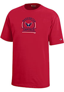 Champion Washington Capitals Youth Red Hockey Puck Short Sleeve T-Shirt