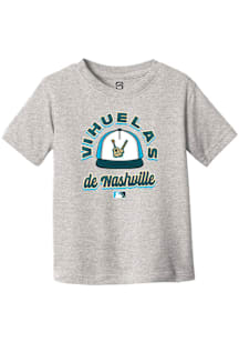Summit Sportswear Nashville Sounds Toddler Grey Circle Cap Copa Short Sleeve T-Shirt