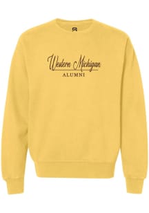 Womens Western Michigan Broncos Yellow Summit Sportswear Alumni Crew Sweatshirt