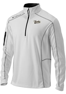 Columbia Vanderbilt Commodores Mens White Vault Heat Seal Omni Wick Shotgun Long Sleeve Qtr Zip Pu..