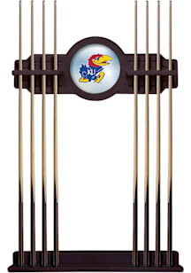 Kansas Jayhawks Solid Wood Cue Rack Pool Table