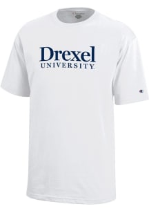 Youth Drexel Dragons White Champion Team Logo Short Sleeve T-Shirt