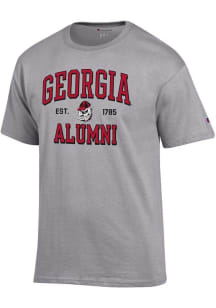 Champion Georgia Bulldogs Grey Est Alumni Jersey Short Sleeve T Shirt