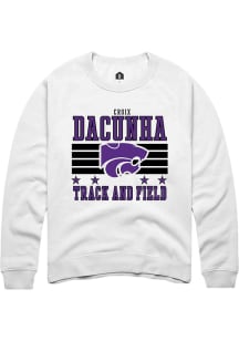 Croix DaCunha Rally Mens White K-State Wildcats NIL Striped Player Crew