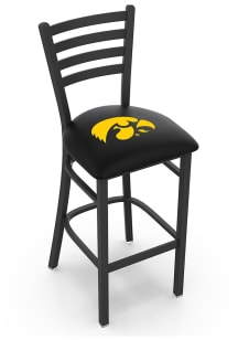 Black Iowa Hawkeyes Stationary Pub Stool