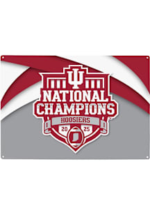 Indiana Hoosiers 2025 CFP National Champions 15.5x11.5 Sign - Crimson