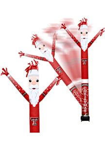 Texas Tech Red Raiders Black Outdoor Inflatable Santa team color and team logo