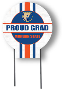 Morgan State Bears KH Sports Fan 20x20 Circle Yard Sign with Stakes Proud Grad Yard Sign - White