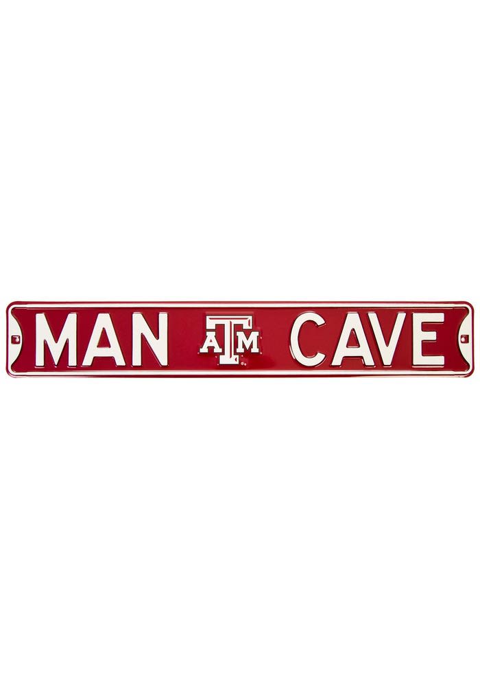 Texas A&M Aggies 6x36 Man Cave Street Sign