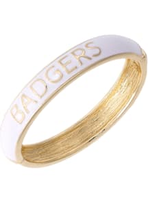 Wisconsin Badgers Script Hinge Womens Bracelet