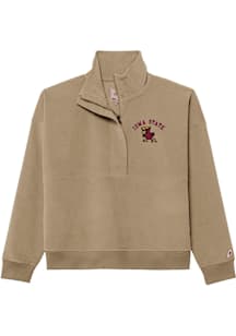 Iowa State Cyclones Womens Khaki Corded Qtr Zip
