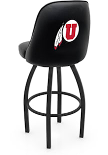 Utah Utes Padded Swivel Pub Stool - Black