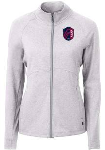 Cutter and Buck St Louis City SC Womens Grey Adapt Eco Knit Light Weight Jacket
