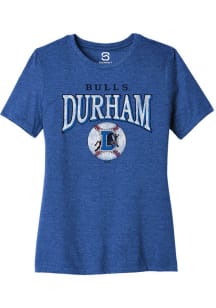 Summit Sportswear Durham Bulls Womens Blue Homerun Short Sleeve T-Shirt
